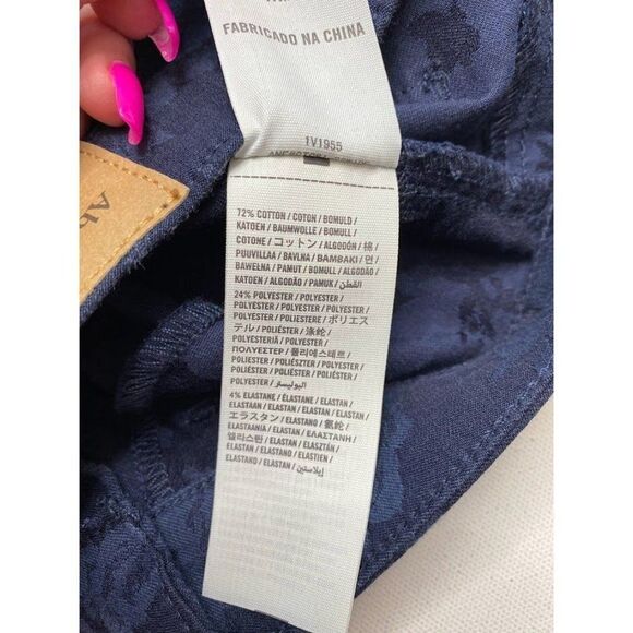 Abercrombie & Fitch Dark Blue Floral Stretch Jegging Jeans Sz 0 w25 - Picture 3 of 7